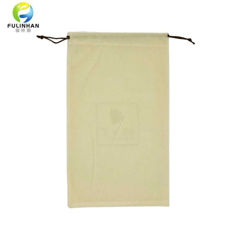 custom dust packaging cotton drawstring bags