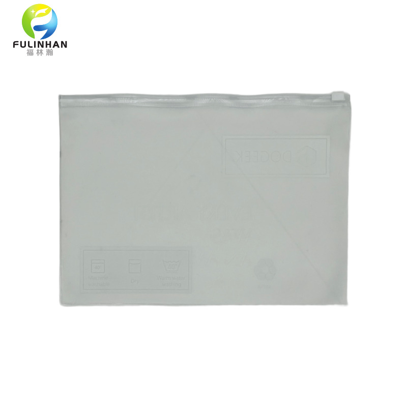 custom poly frosted zipper plastic bags