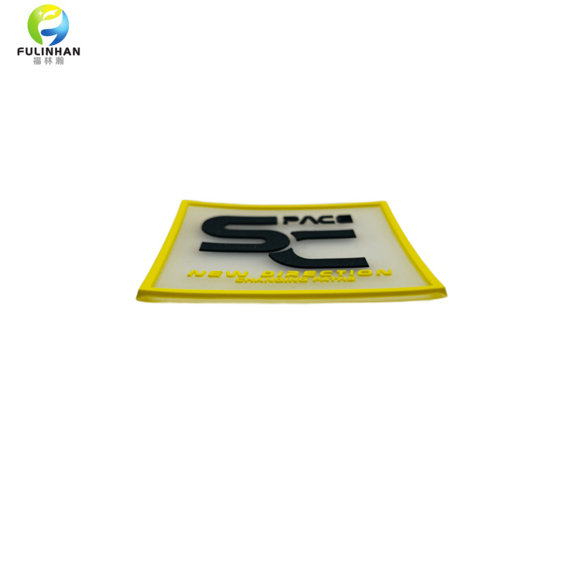 custom rubber logo label transparent patches