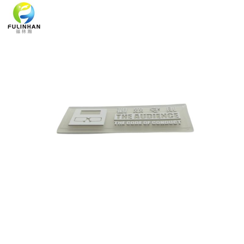 custom silicone rubber logo transparent patches