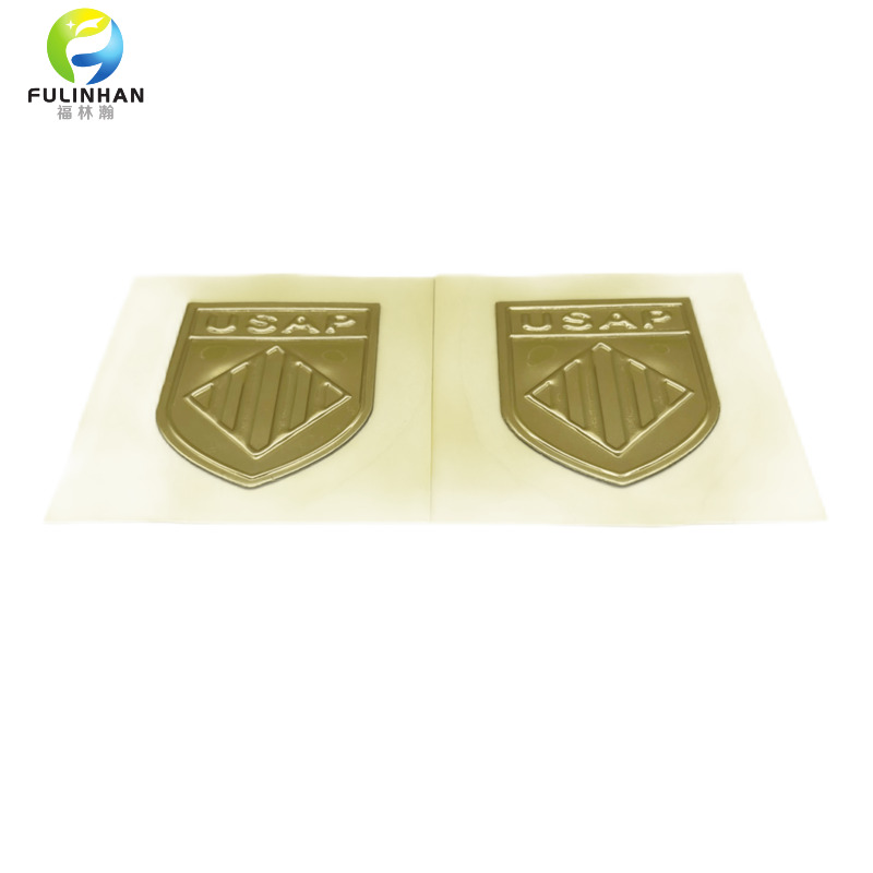 custom gold tpu heat transfer patches