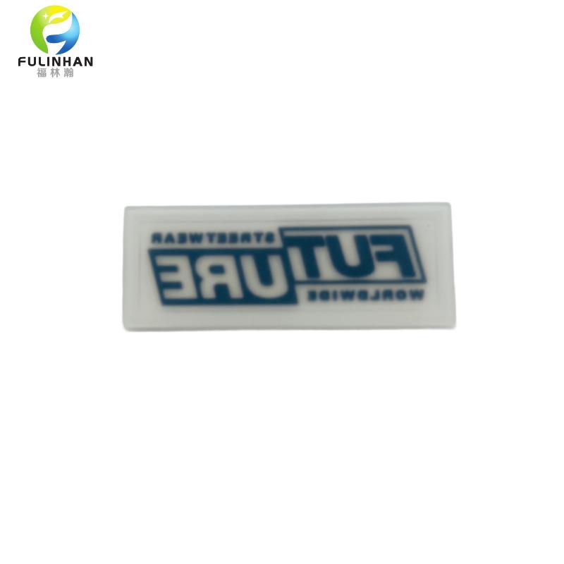 custom embossed label logo transparent patches